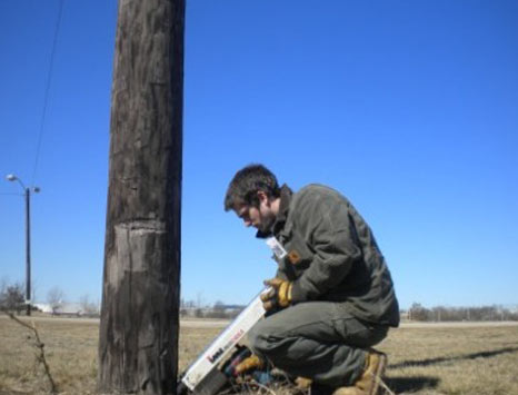wooden pole testing